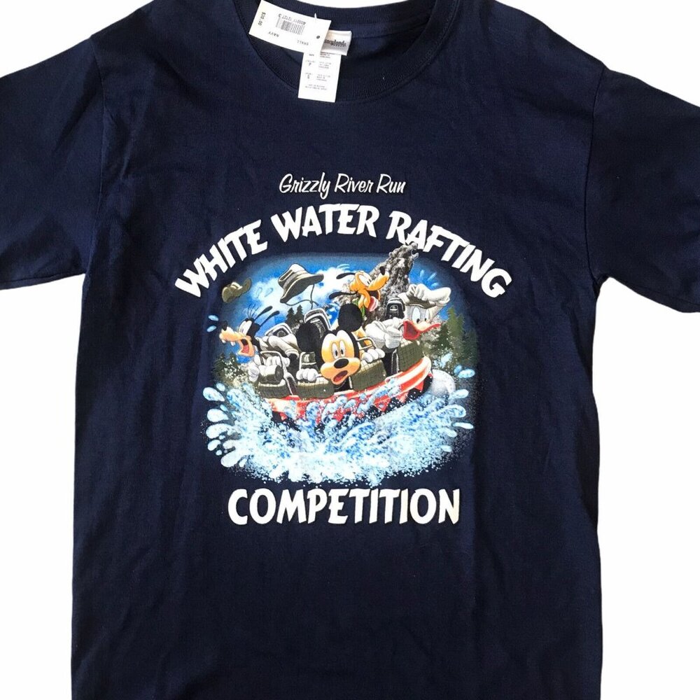 Vintage Disneyland T-Shirt Mickey Goofy Grizzly River Run California Adventure S